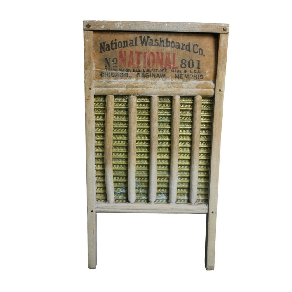 Vintage National Washboard Co.No 801 The Brass King Washboard